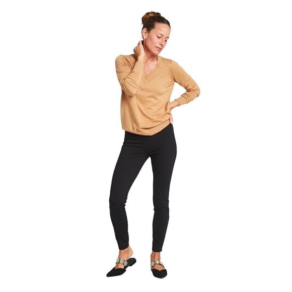 Betabrand Womens Black Skinny Leg Yoga Dress Pant Sz M Comfort Stretch Pull On - Picture 2 of 9